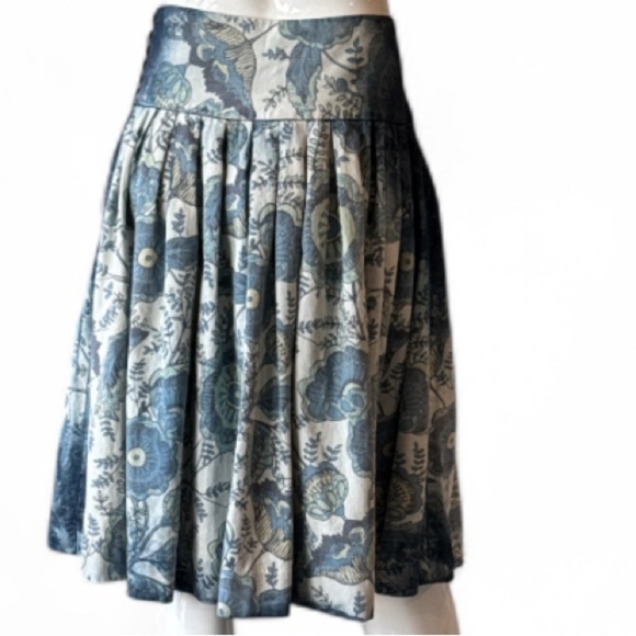 Vintage Polo Jeans Ralph Lauren Blue Floral Cotton Denim Skirt Size 6 - Picture 6 of 15